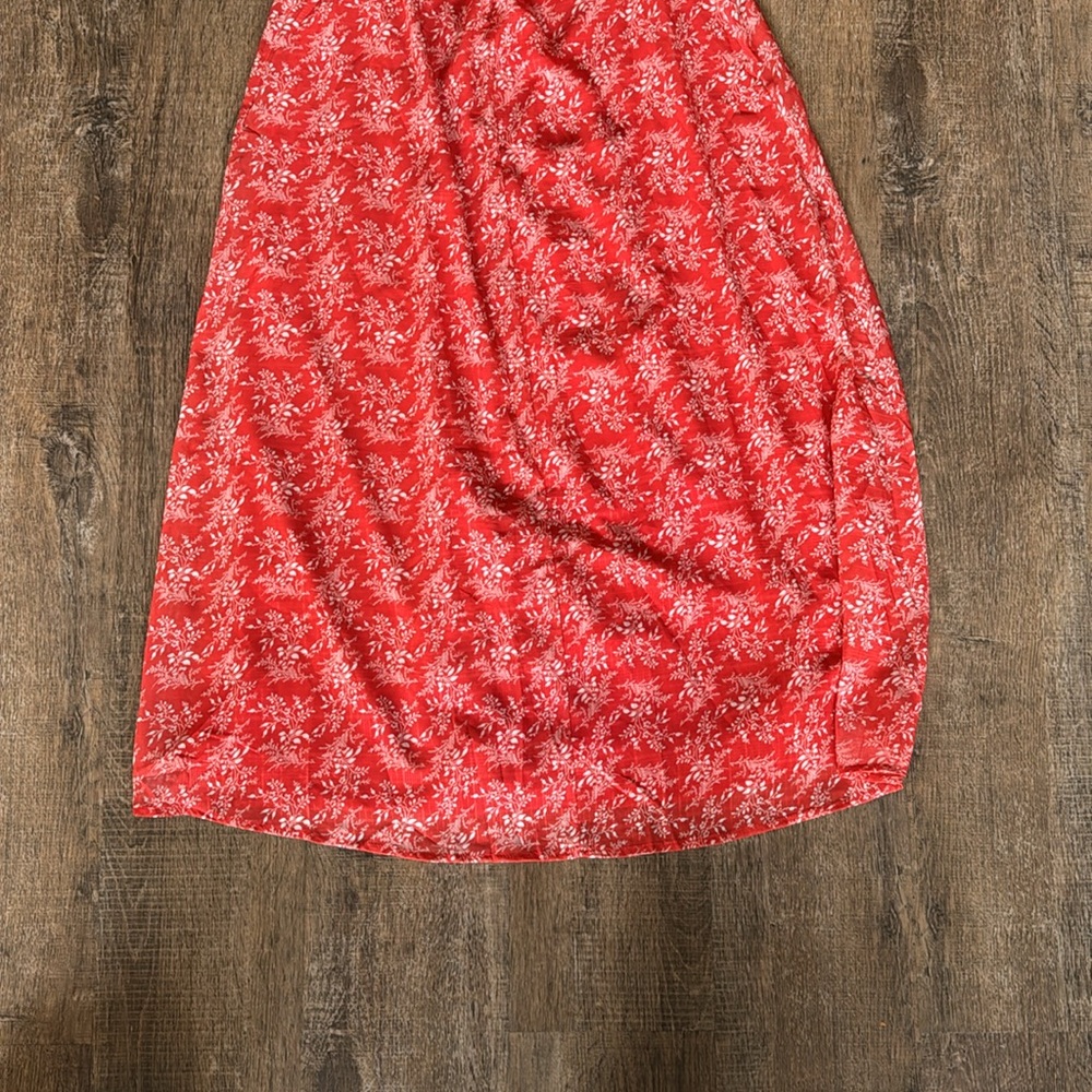 Lulu's Red Floral Maxi Dress - Picture 7 of 7